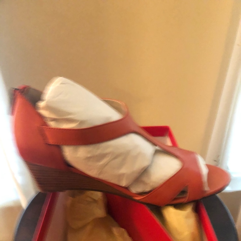 Orange Wedge Sandal
